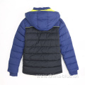 Contrast color block warm winter boys jacket